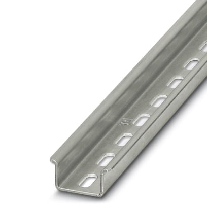 Phoenix Contact NS35 Tall DIN Rail; NS 35/15 PERF 755MM; Perforated; Zinc-Plated Steel; 755mm Length; Silver